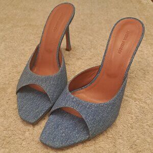 Amina Muaddi Denim Heels - Size 39